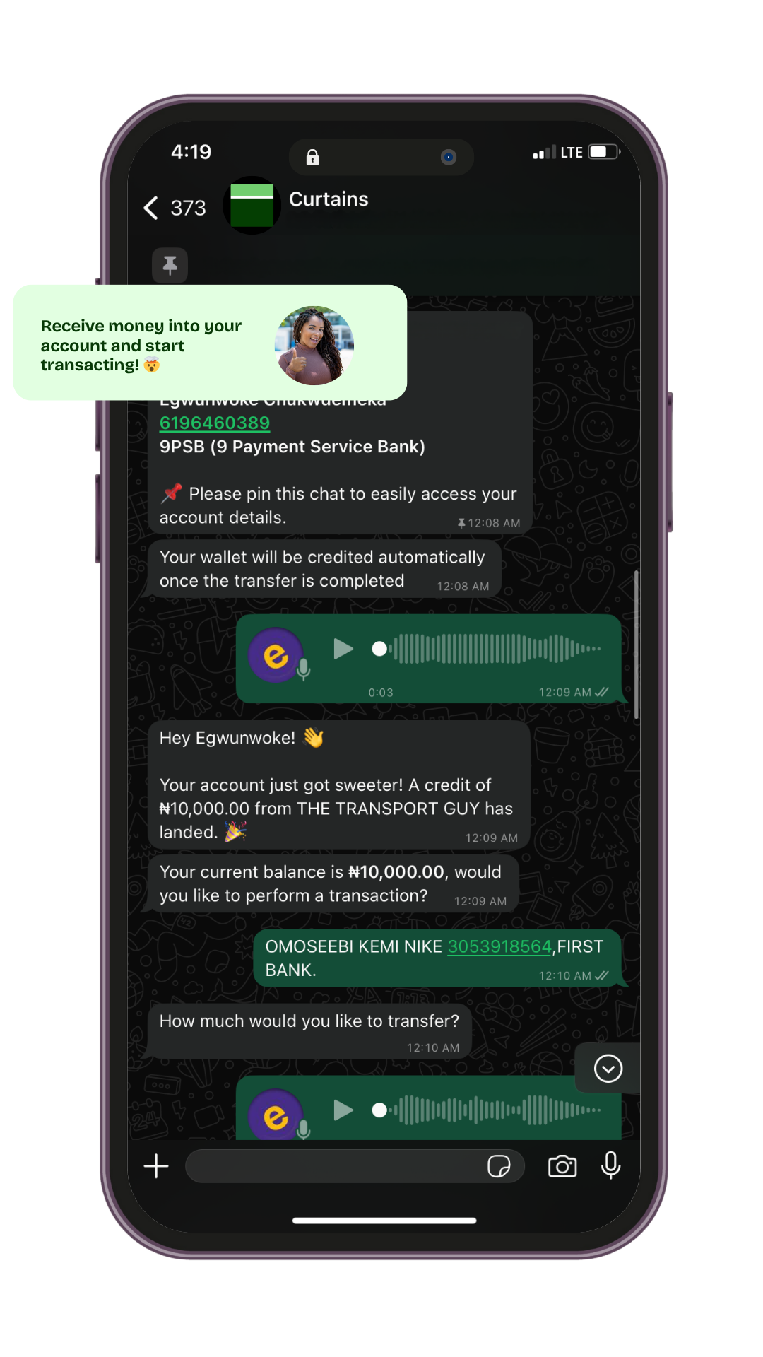 Start Transacting